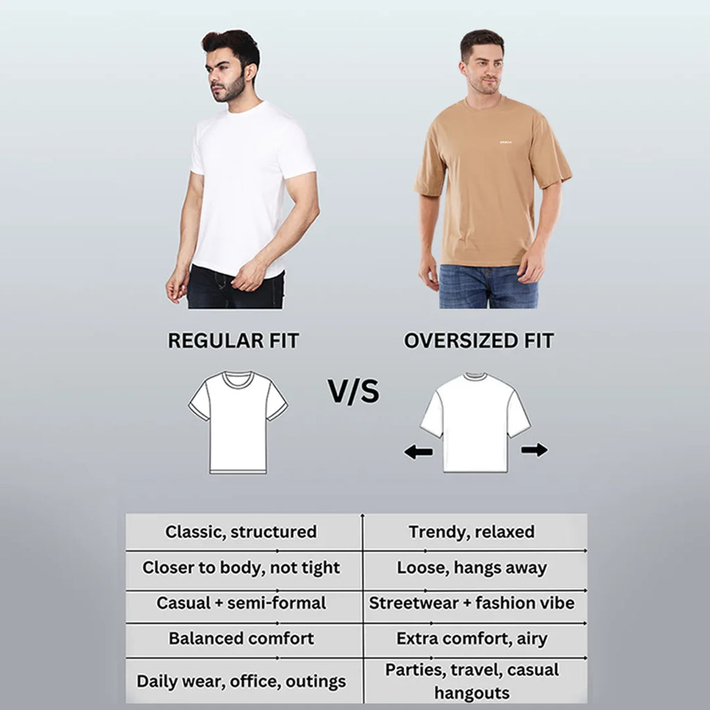 Men’s Premium Beige Oversized T-Shirt | 100% Rich Cotton | Trendy Drop-Shoulder Streetwear Tee