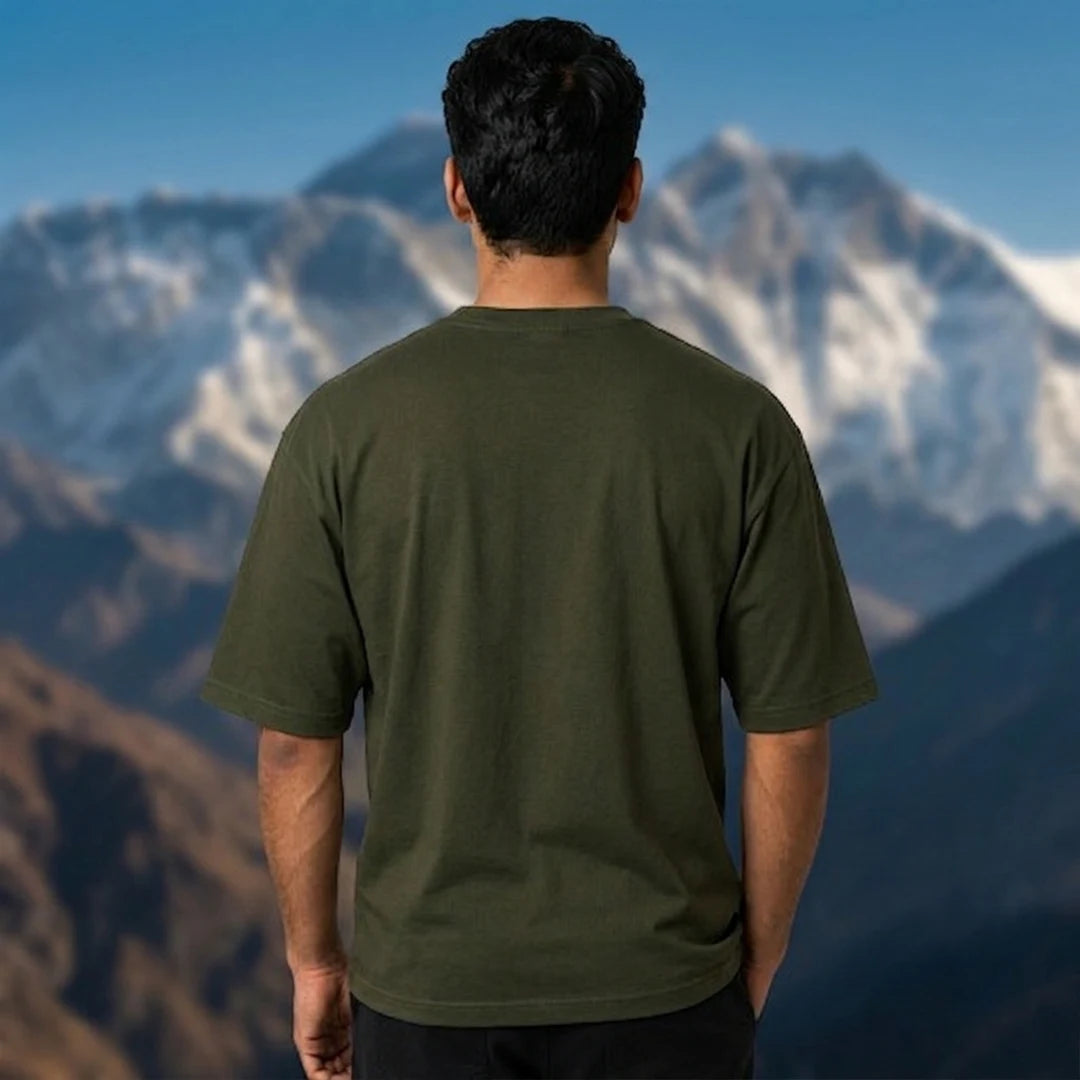 Men's "I Am Indian" Pride Oversized Graphic T-Shirt - 240 GSM Pure Cotton, Bio-Washed