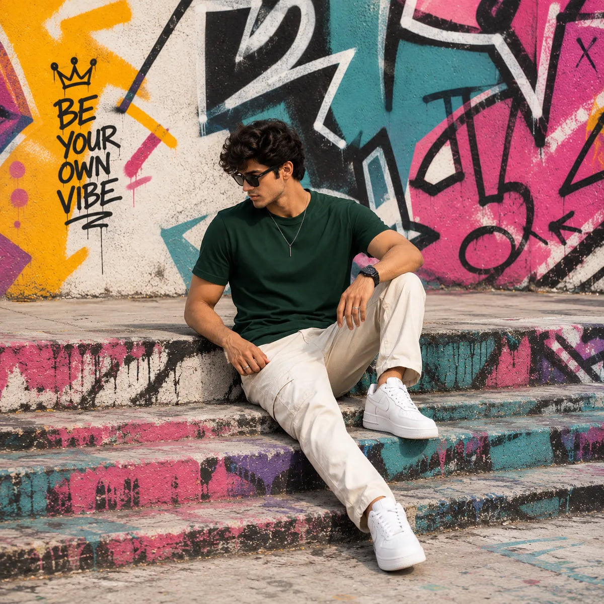 EXCELLO Men’s Plain Cotton T-Shirt (Regular Fit, Round Neck)