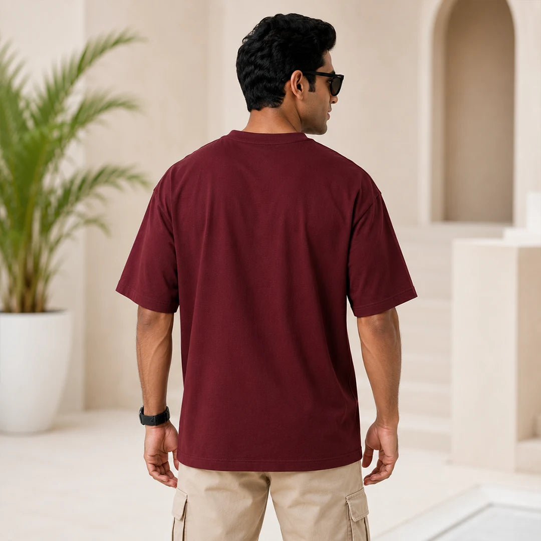 Men's "Bharat - India" Premium Oversized Graphic T-Shirt - 240 GSM Pure Cotton, Bio-Washed