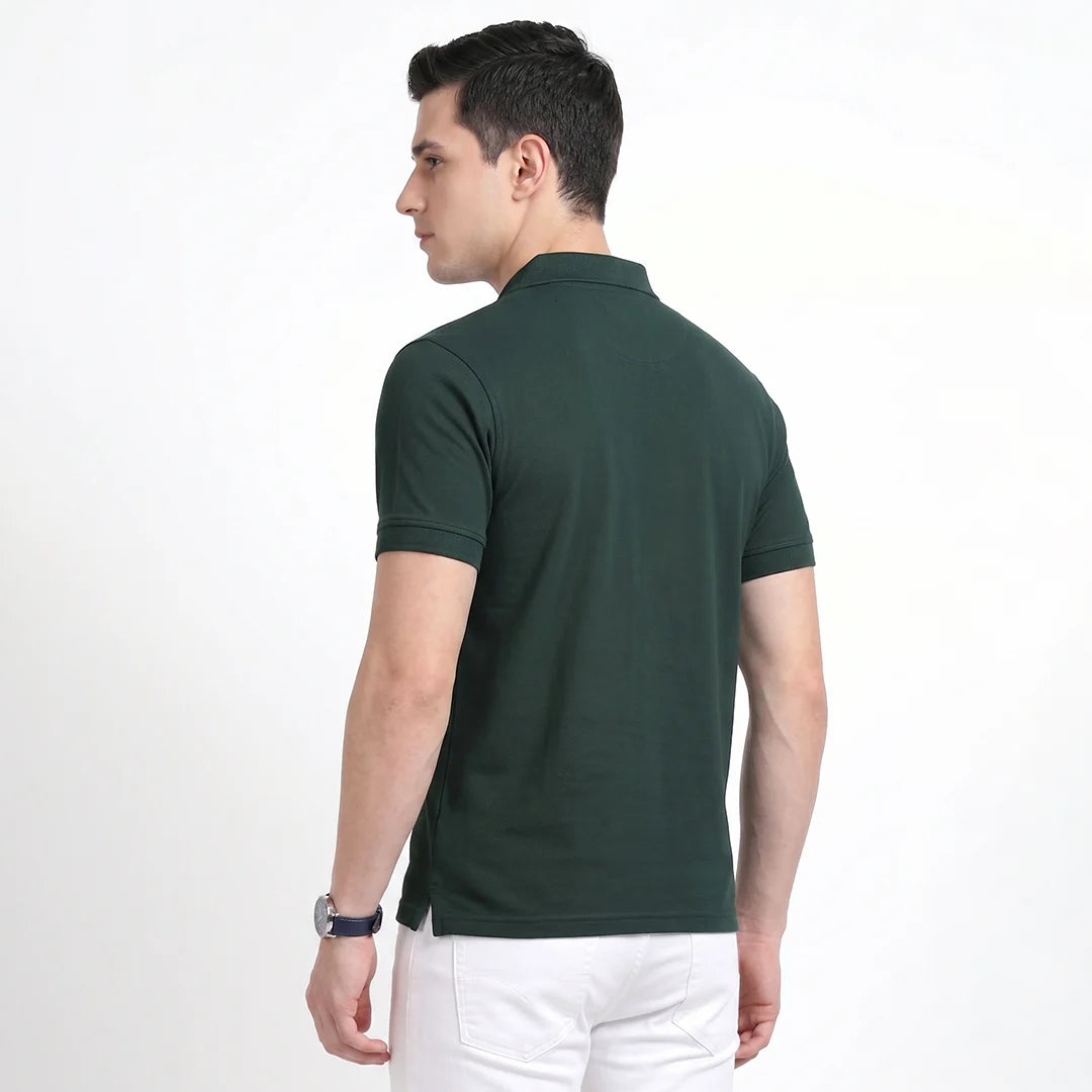Men's Aeropiq Performance Polo – Wrinkle-Free Sustainable Nano Poly T-Shirt with Cotton-Like Feel