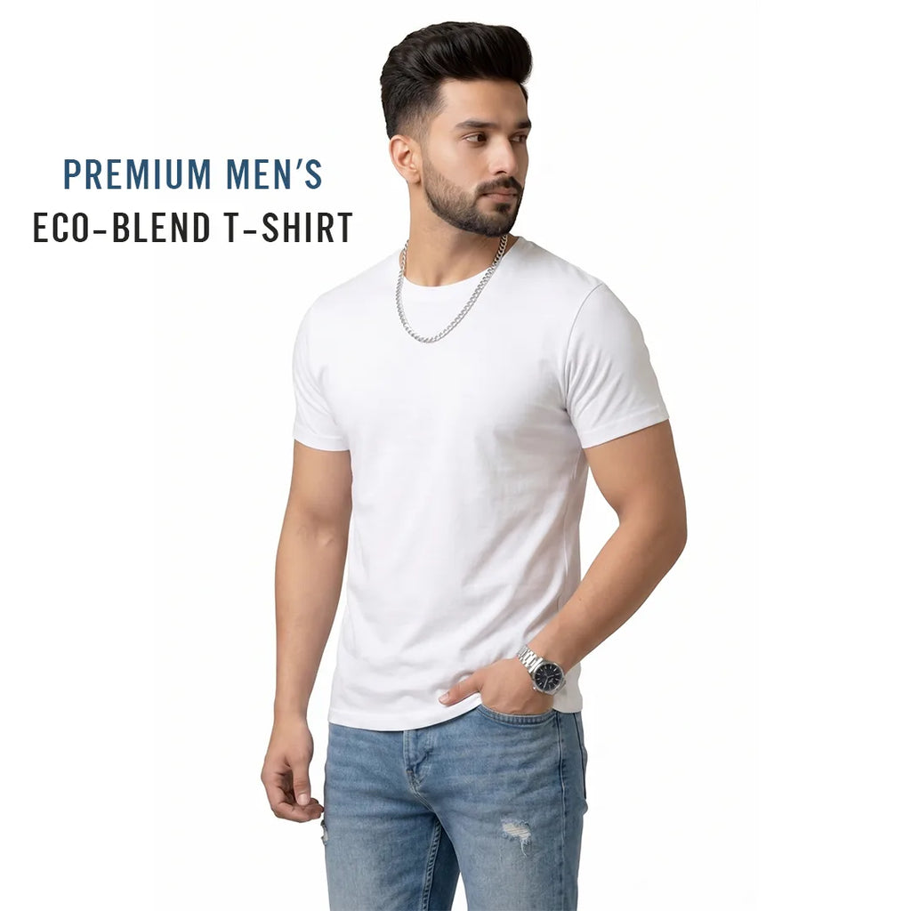 Premium Men’s Eco-Blend T-Shirt | Classic Regular Fit & Sustainable 180 GSM Fabric