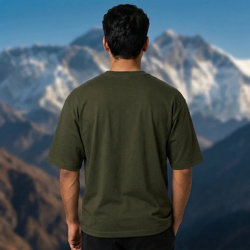 Men's "I Am Indian" Pride Oversized Graphic T-Shirt - 240 GSM Pure Cotton, Bio-Washed