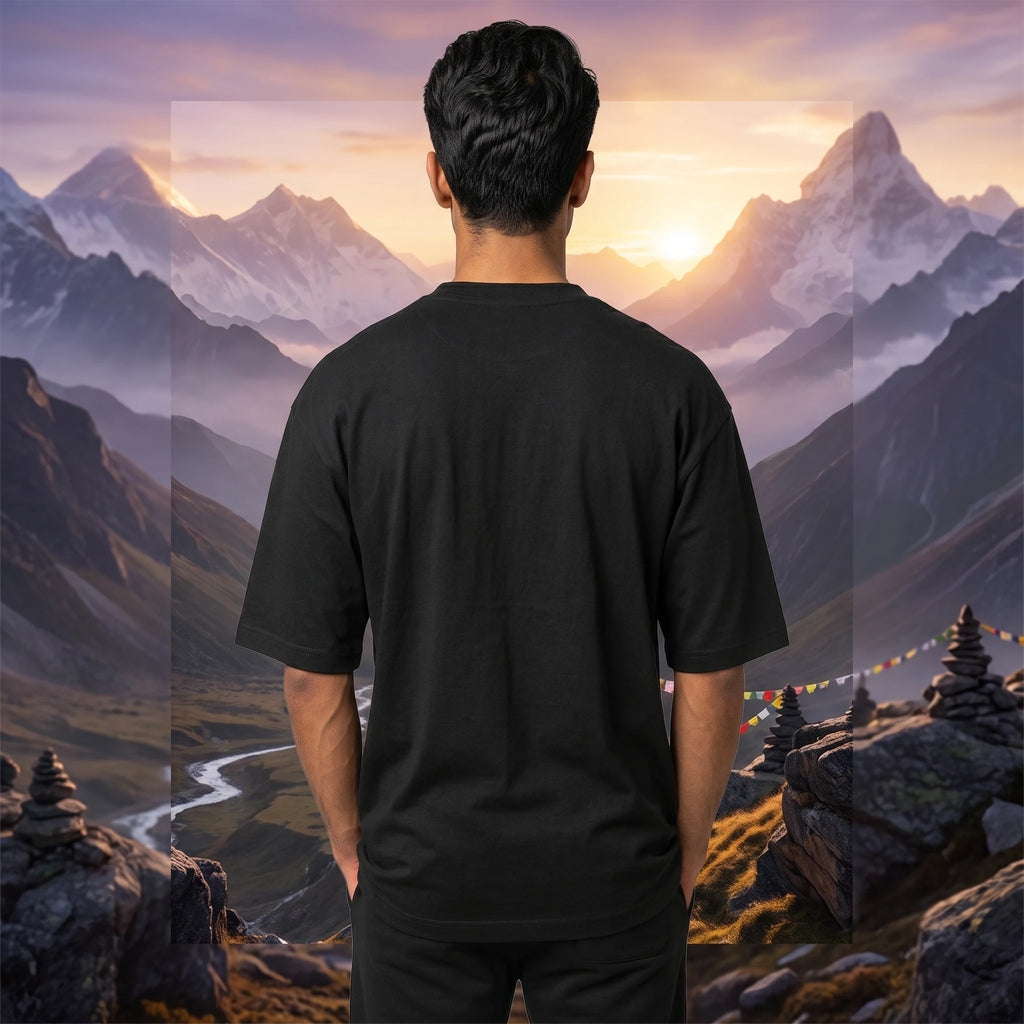Mahakal Lord Shiva Printed Oversized T-Shirt for Men | Premium 240 GSM Heavyweight Cotton Graphic Streetwear Tee