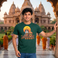 Premium Men's Pure Cotton Lord Jagannath Face & Rath Yatra Chariot Graphic T-Shirt