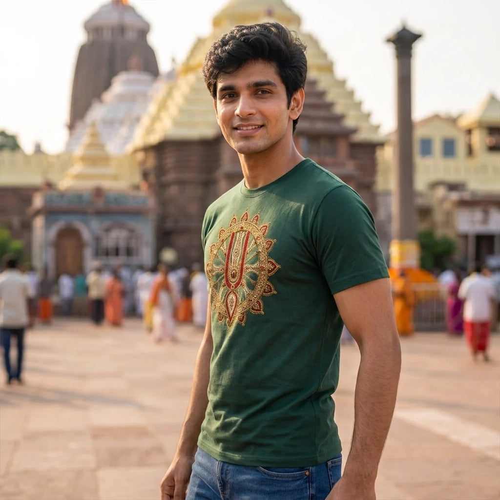 Premium Men's Pure Cotton Jagannath Puri Rath Yatra Graphic T-Shirt