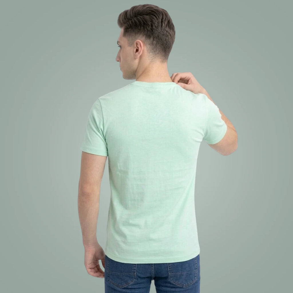 Men's Regular Fit Crew Neck T-Shirt, 100% Pure Cotton, 180 GSM, Breathable Everyday Wear