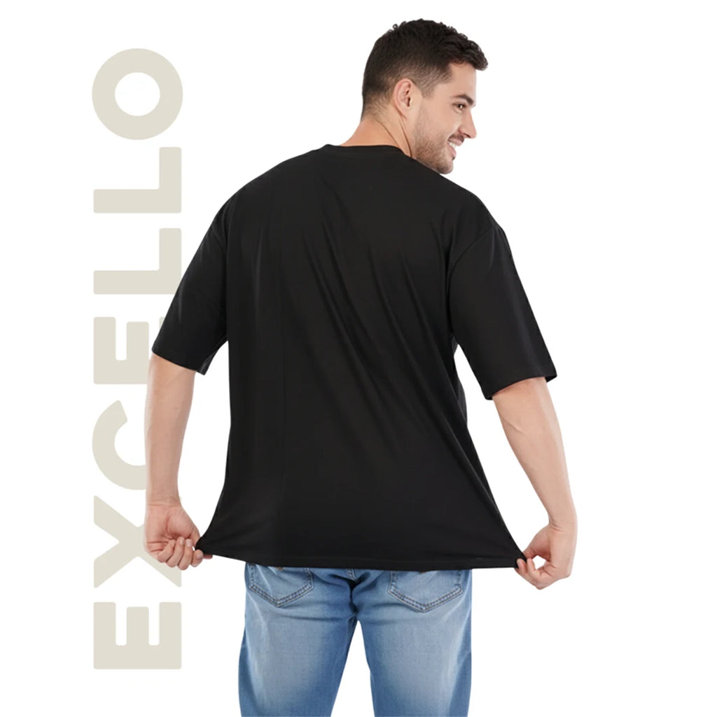 Men’s Premium Beige Oversized T-Shirt | 100% Rich Cotton | Trendy Drop-Shoulder Streetwear Tee