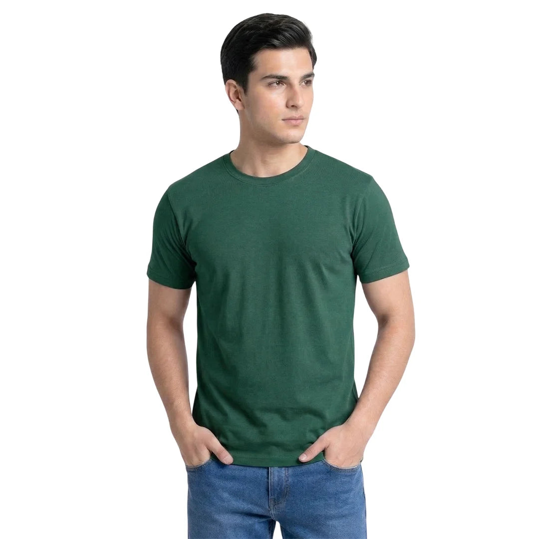 Premium Men’s Round Neck Pure Cotton T-Shirt Combo – 180 GSM Biowashed Regular Fit Half Sleeve Tees (Pack of 3)