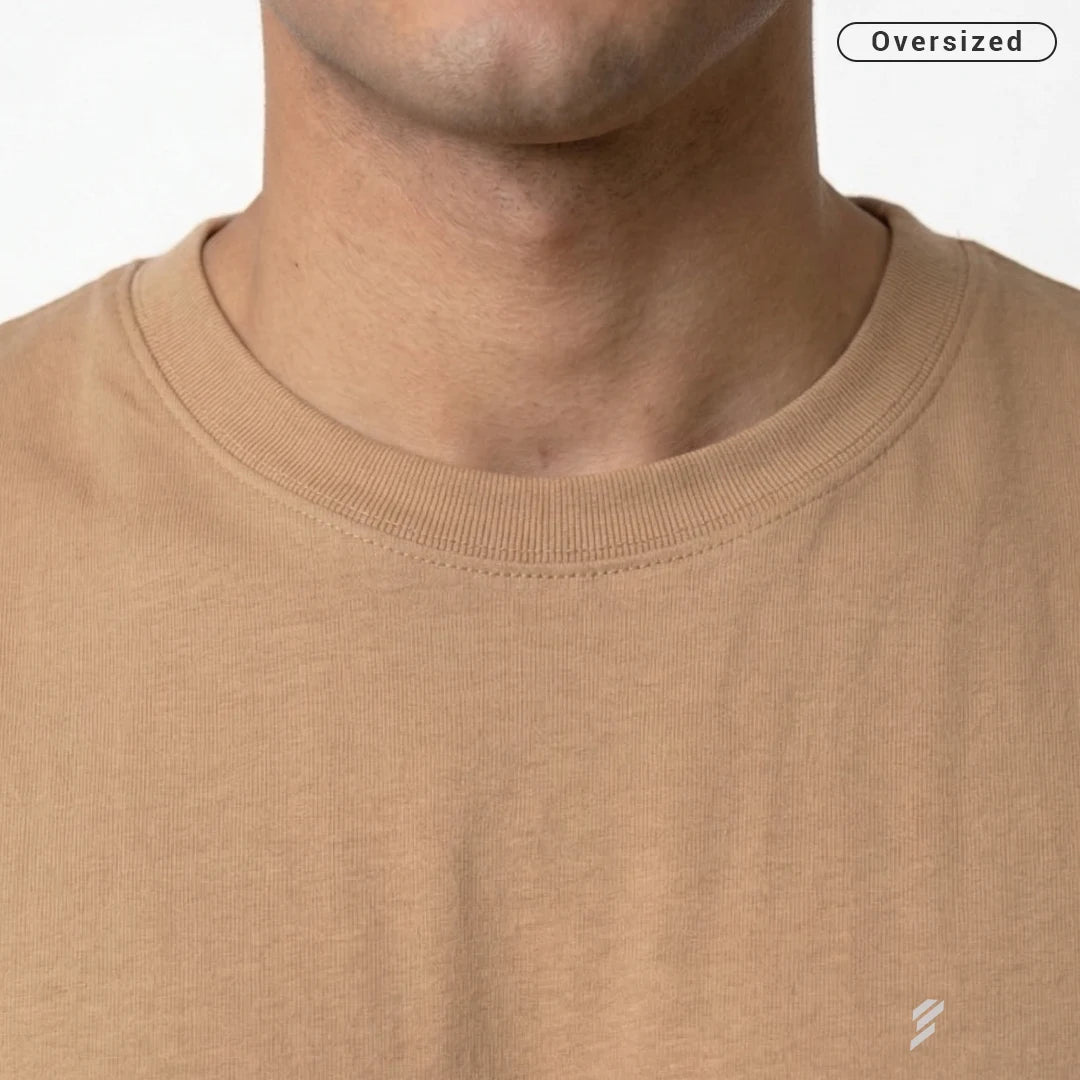 Premium 240 GSM Heavyweight Oversized T-Shirt – 100% Pure Cotton Minimalist Chest Logo Tee