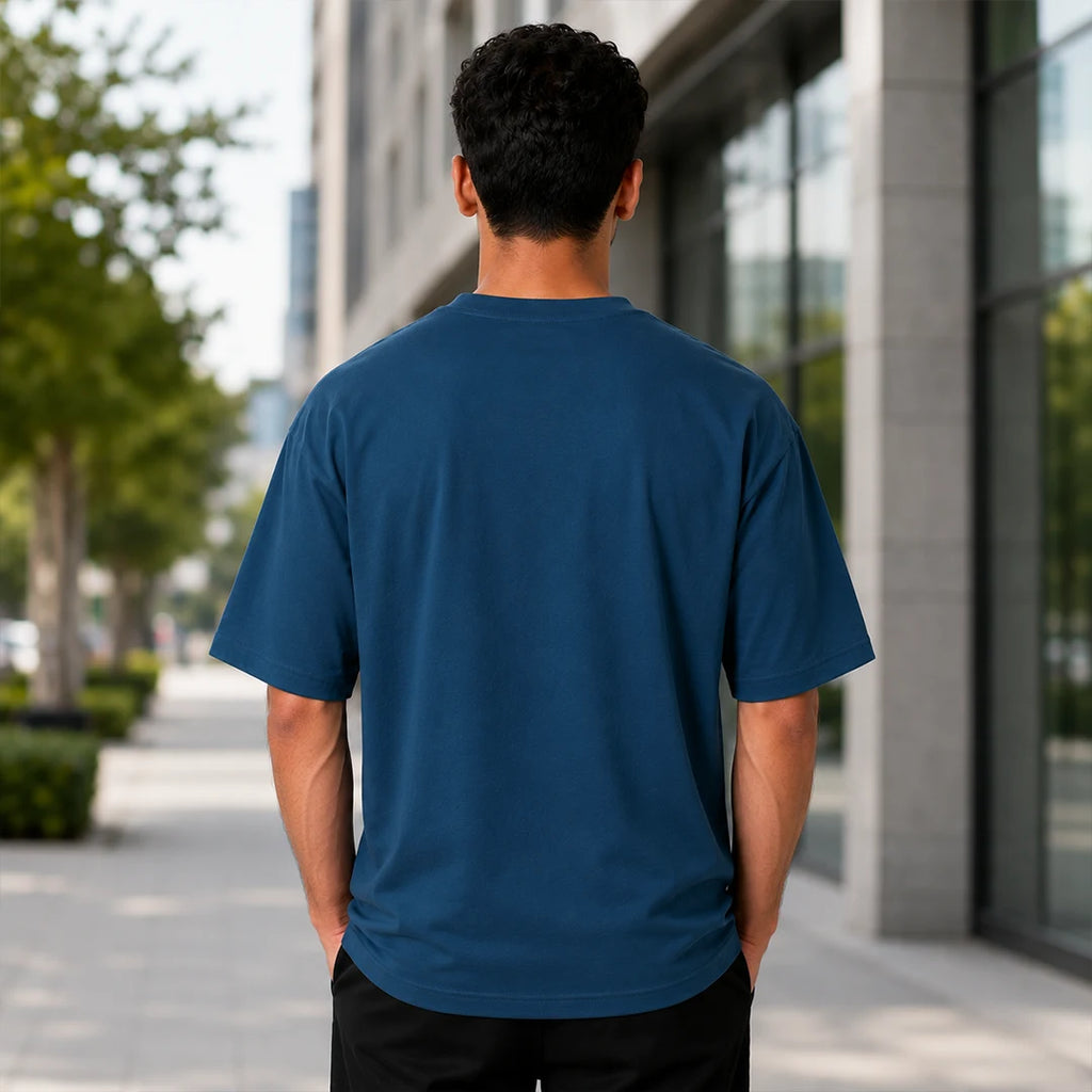 Men's "Ek Bharat Srestha Bharat" Oversized Graphic T-Shirt - 240 GSM Pure Cotton, Bio-Washed