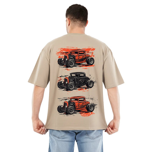 "Voisin C-11 Chartreuse" typography Vintage Hot Rod Graphic Oversized T-Shirt | 100% Pure Cotton 220GSM Heavyweight Retro Car Streetwear Tee