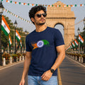 Premium Patriotic Ashoka Chakra T-Shirt | 180 GSM Pure Cotton, Bio-Washed Regular Fit