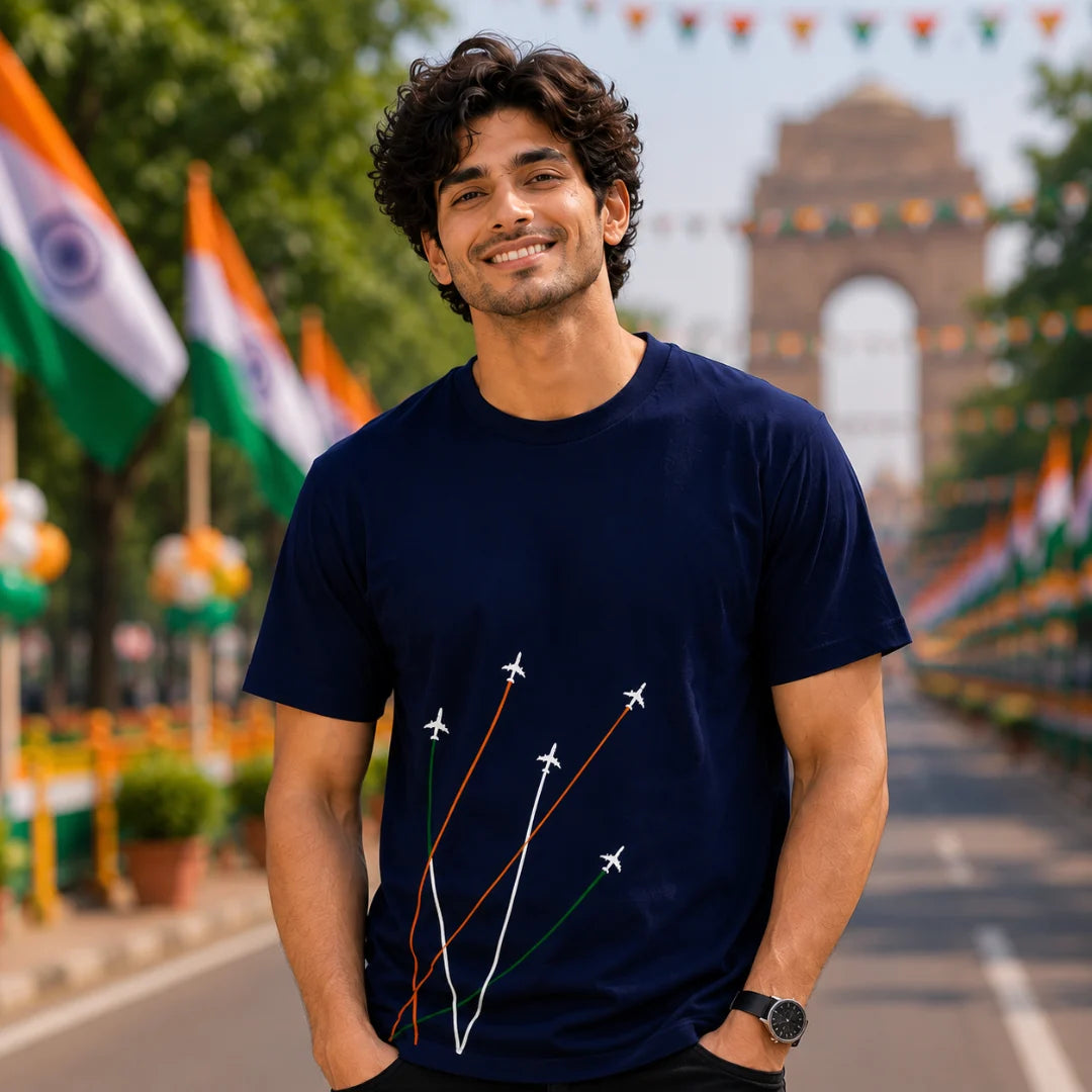 Premium India Independence Edition Graphic T-Shirt | 180 GSM Pure Cotton, Regular Fit