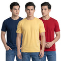Premium Men’s Round Neck Pure Cotton T-Shirt Combo – 180 GSM Biowashed Regular Fit Half Sleeve Tees (Pack of 3)