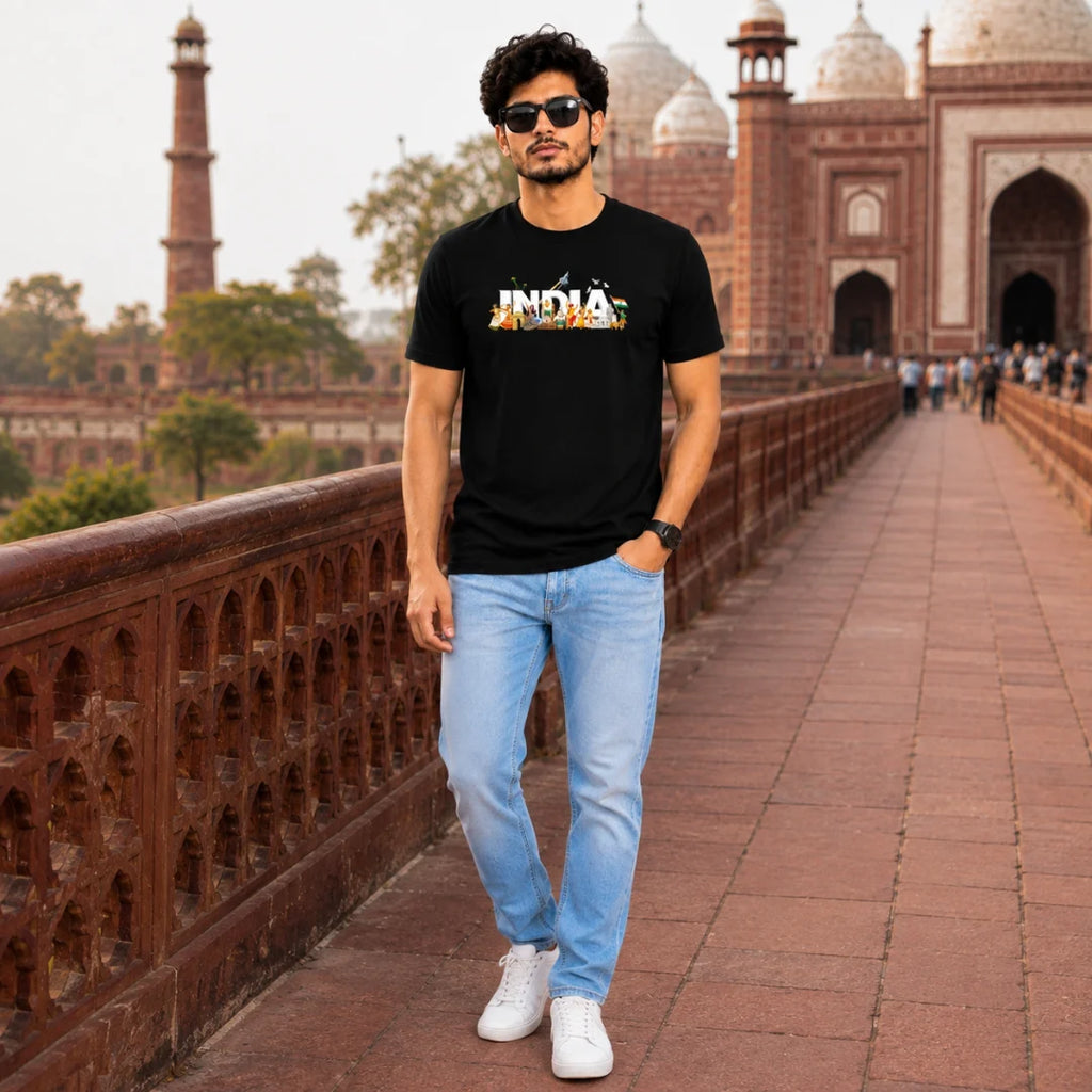 India Independence Edition Graphic T-Shirt | 180 GSM Pure Cotton, Regular Fit