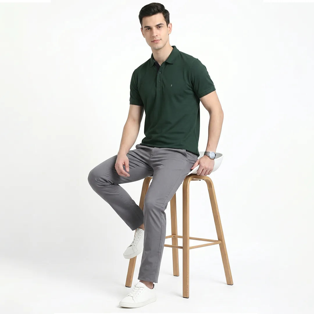 Men's Aeropiq Performance Polo – Wrinkle-Free Sustainable Nano Poly T-Shirt with Cotton-Like Feel