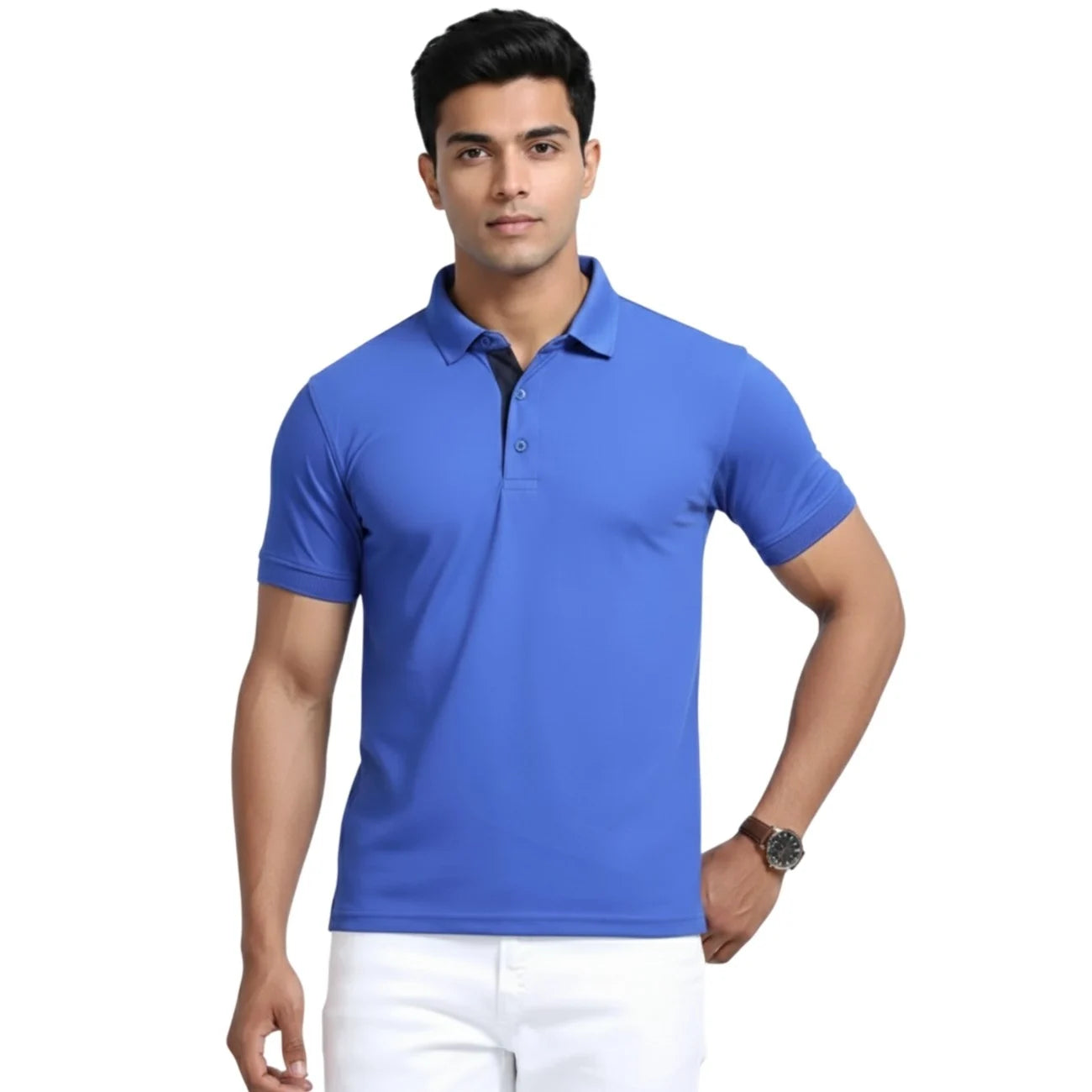 Aeropiq Men’s Premium Polo T-Shirt | 100% Nano Poly with Soft Cotton Feel | 210 GSM Breathable Regular Fit
