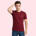 Men's Regular Fit Crew Neck T-Shirt, 100% Pure Cotton, 180 GSM, Breathable Everyday Wear