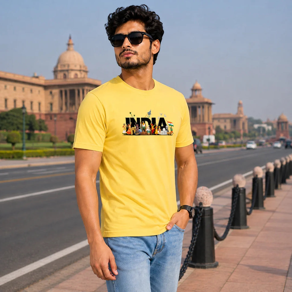 India Independence Edition Graphic T-Shirt | 180 GSM Pure Cotton, Regular Fit