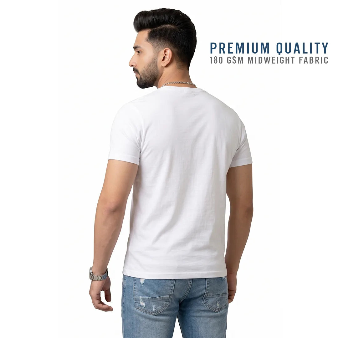 Premium Men’s Eco-Blend T-Shirt | Classic Regular Fit & Sustainable 180 GSM Fabric