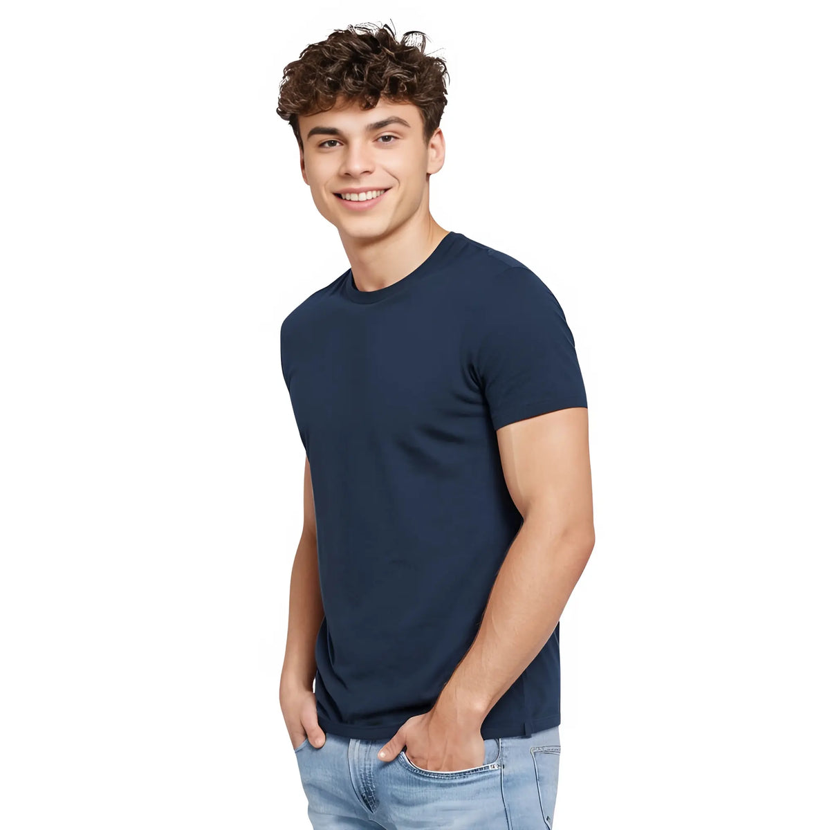 Men’s Premium Cotton Solid T-Shirt | Classic Round Neck Half Sleeve T- Shirt – Regular Fit Casual Wear