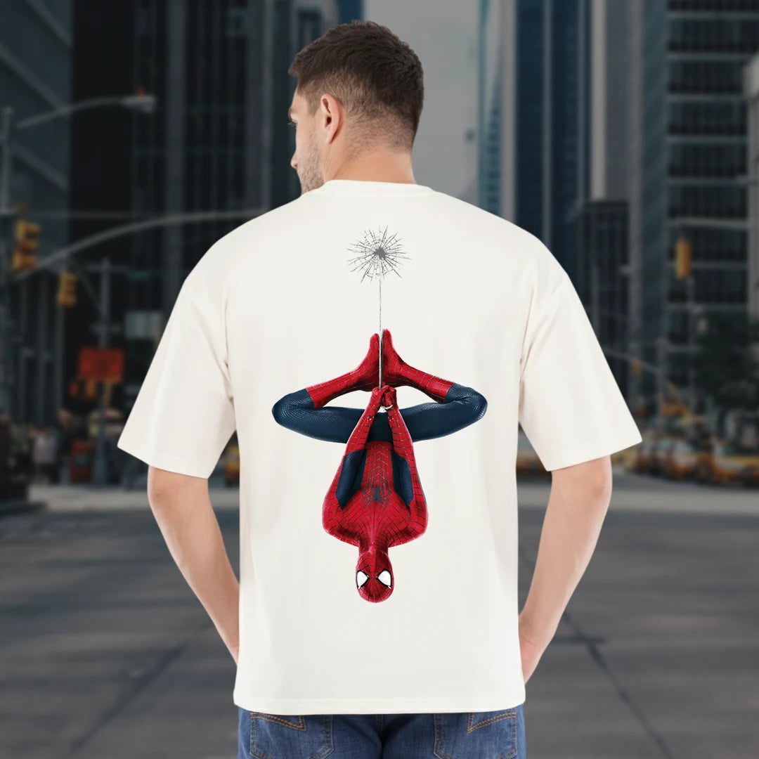 Spider-Man Web-Slinger | Premium White Oversized T-Shirt
