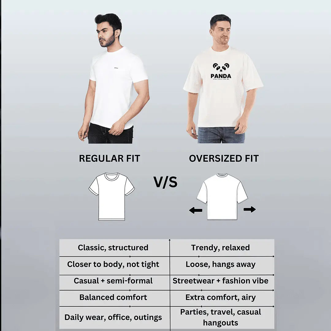 Panda Graphic Oversized T-Shirt for Men