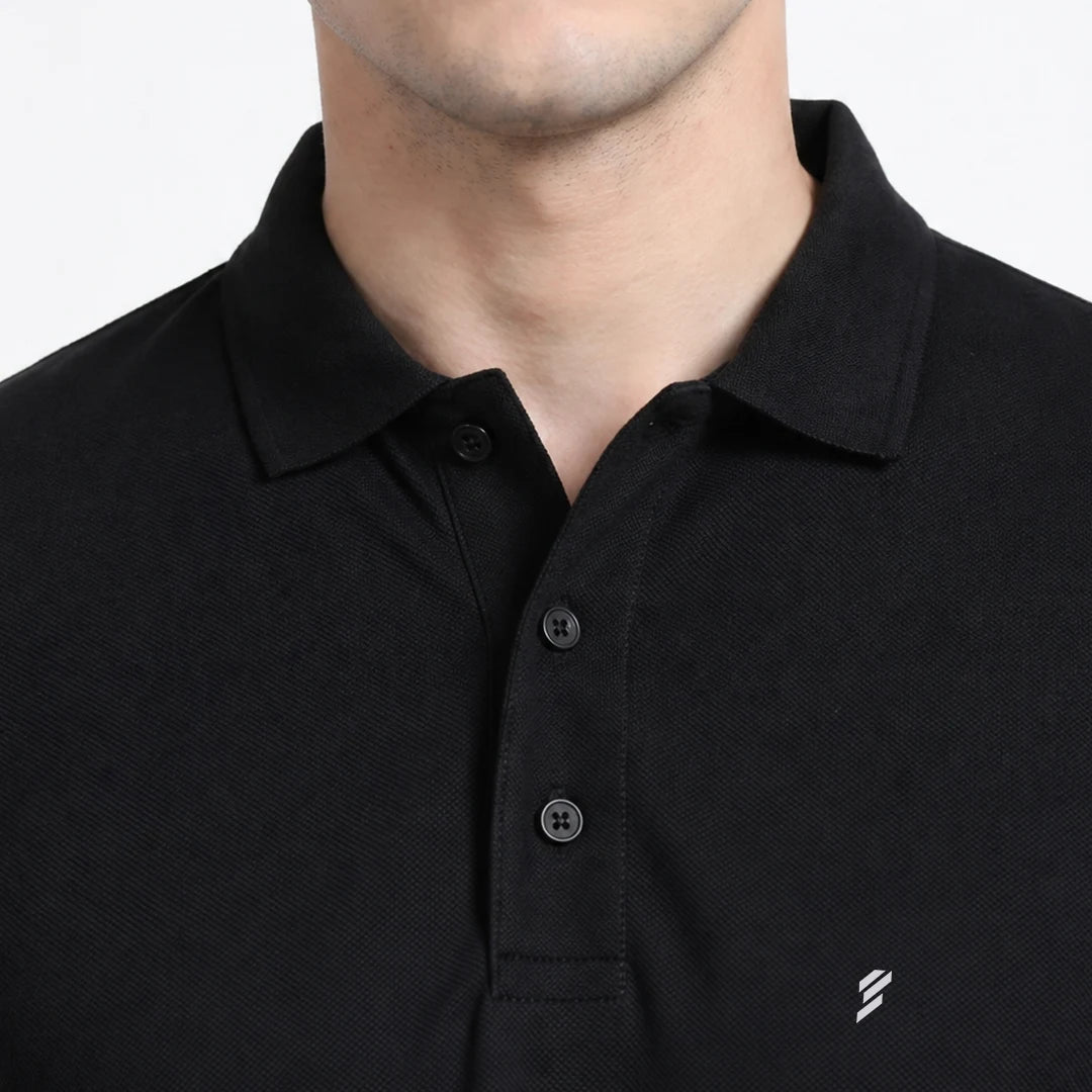 Men's Aeropiq Performance Polo – Wrinkle-Free Sustainable Nano Poly T-Shirt with Cotton-Like Feel