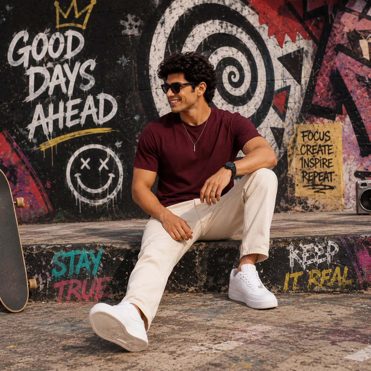 EXCELLO Men’s Plain Cotton T-Shirt (Regular Fit, Round Neck)