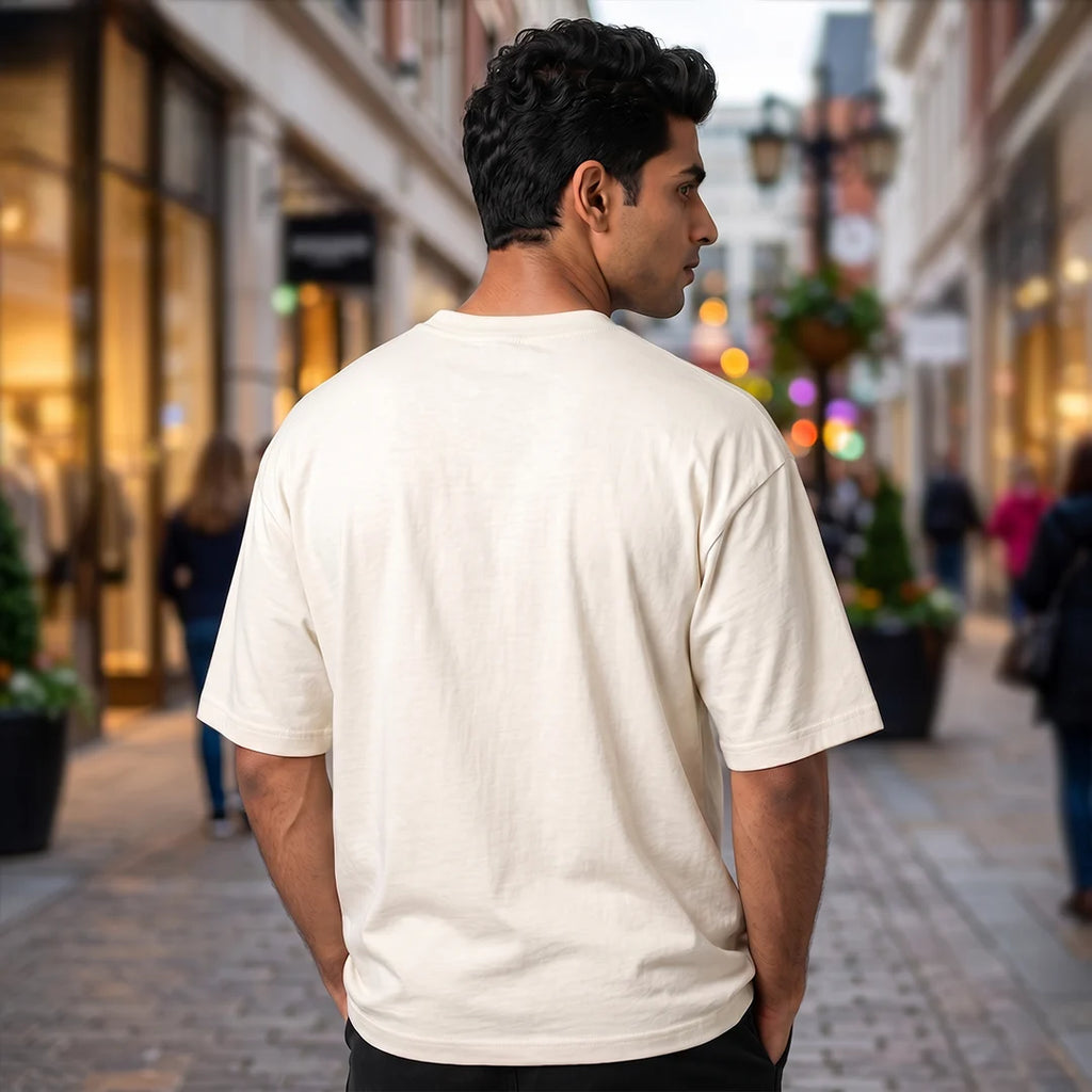 Premium Mahadev & Parvati Oversized Pure Cotton T-Shirt | 240 GSM Heavyweight Divine Graphic Tee