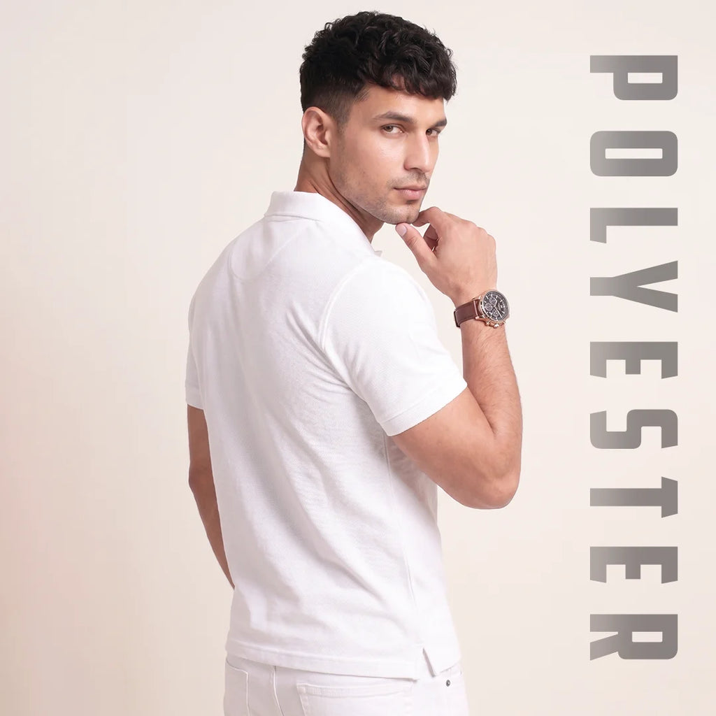 Excello Premium Men's Aeropiq Polo T-Shirt | Wrinkle-Free 100% Nanopoly