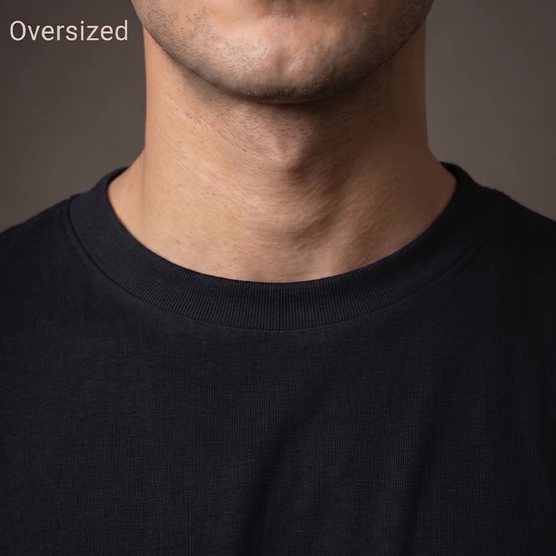 Men's Premium Heavyweight Oversized T-Shirt | 240 GSM Pure Cotton Biowashed Relaxed Fit Tee