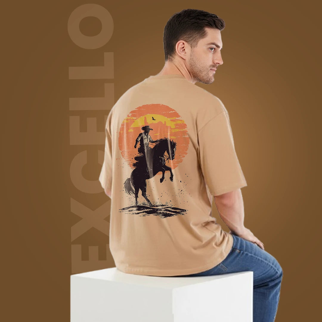 Premium Oversized Pure Cotton Graphic T-Shirt | Trendy Relaxed Fit Men's Tee
