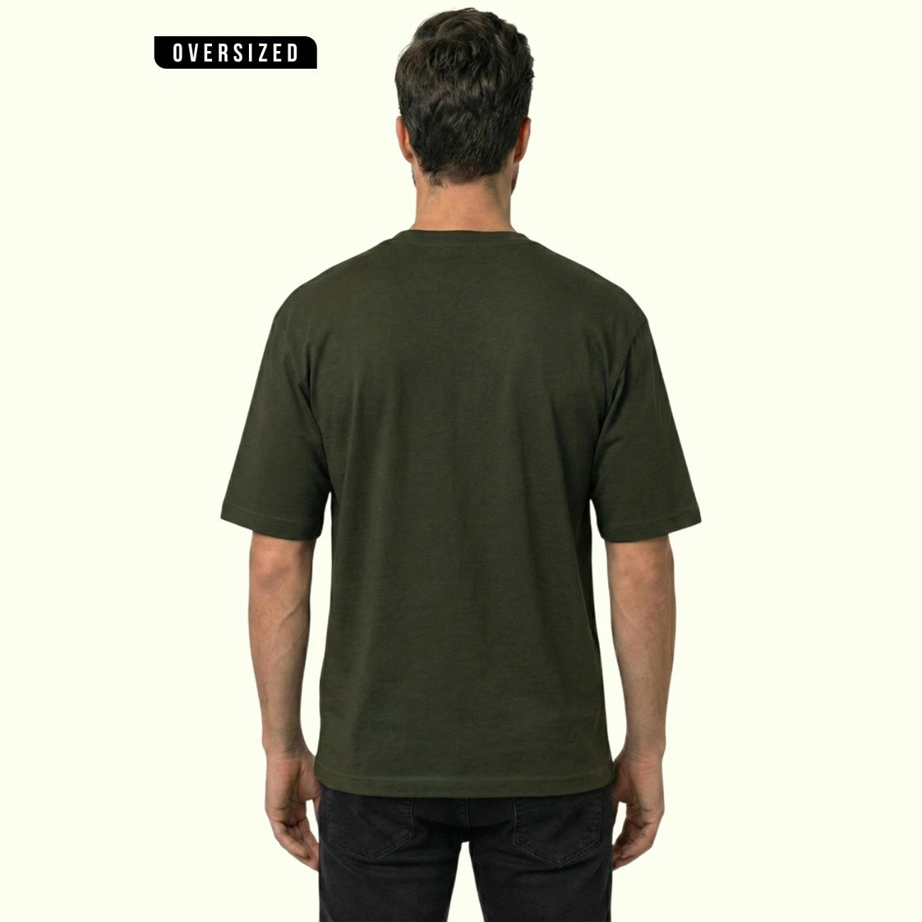 Premium 100% Organic Cotton Men's Oversized T-Shirt – Heavyweight 240 GSM Bio-Washed Relaxed Fit Tee