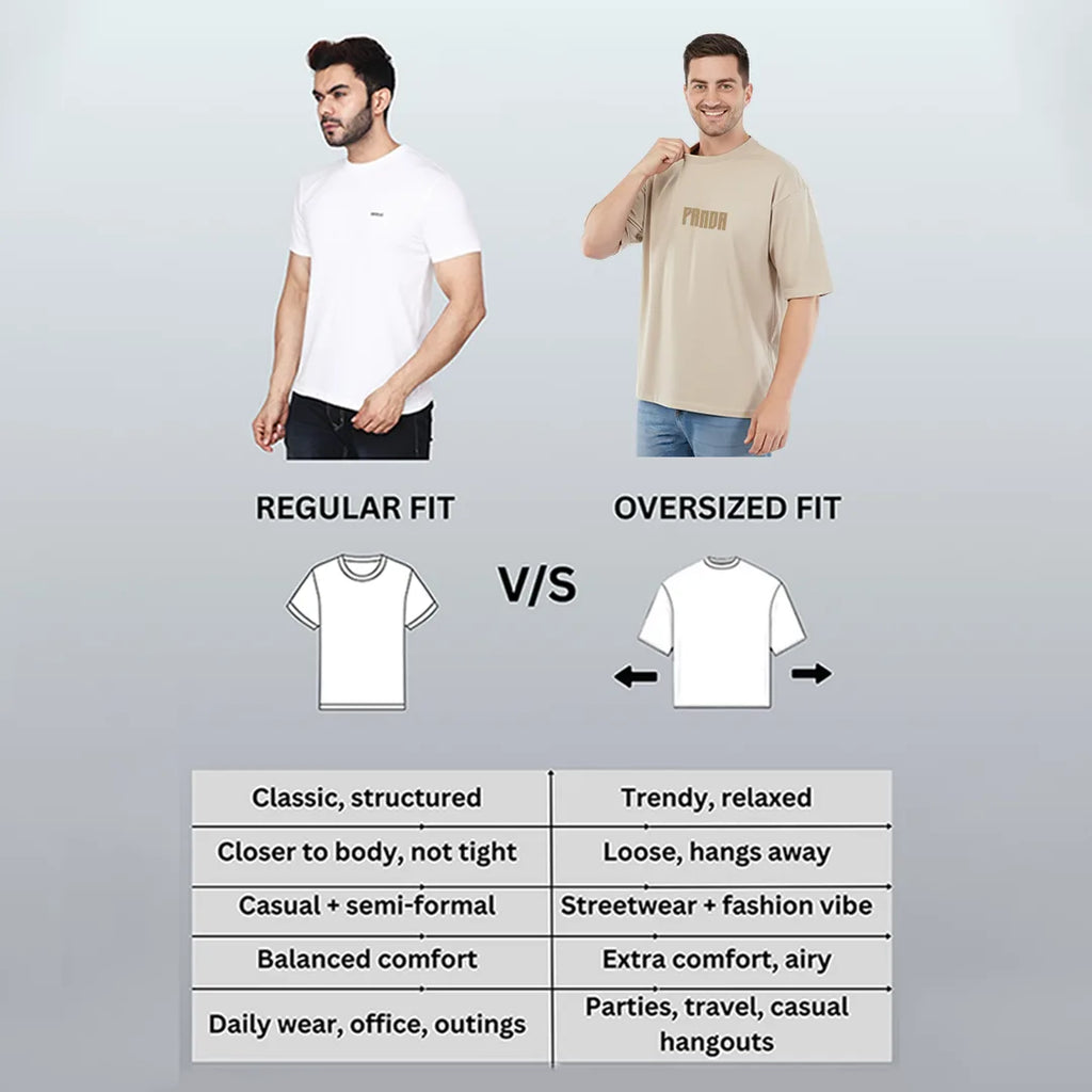Men's "Kung Fu Panda" Oversized Graphic T-Shirt – 100% Rich Cotton, 220 GSM Streetwear Tee – Beige