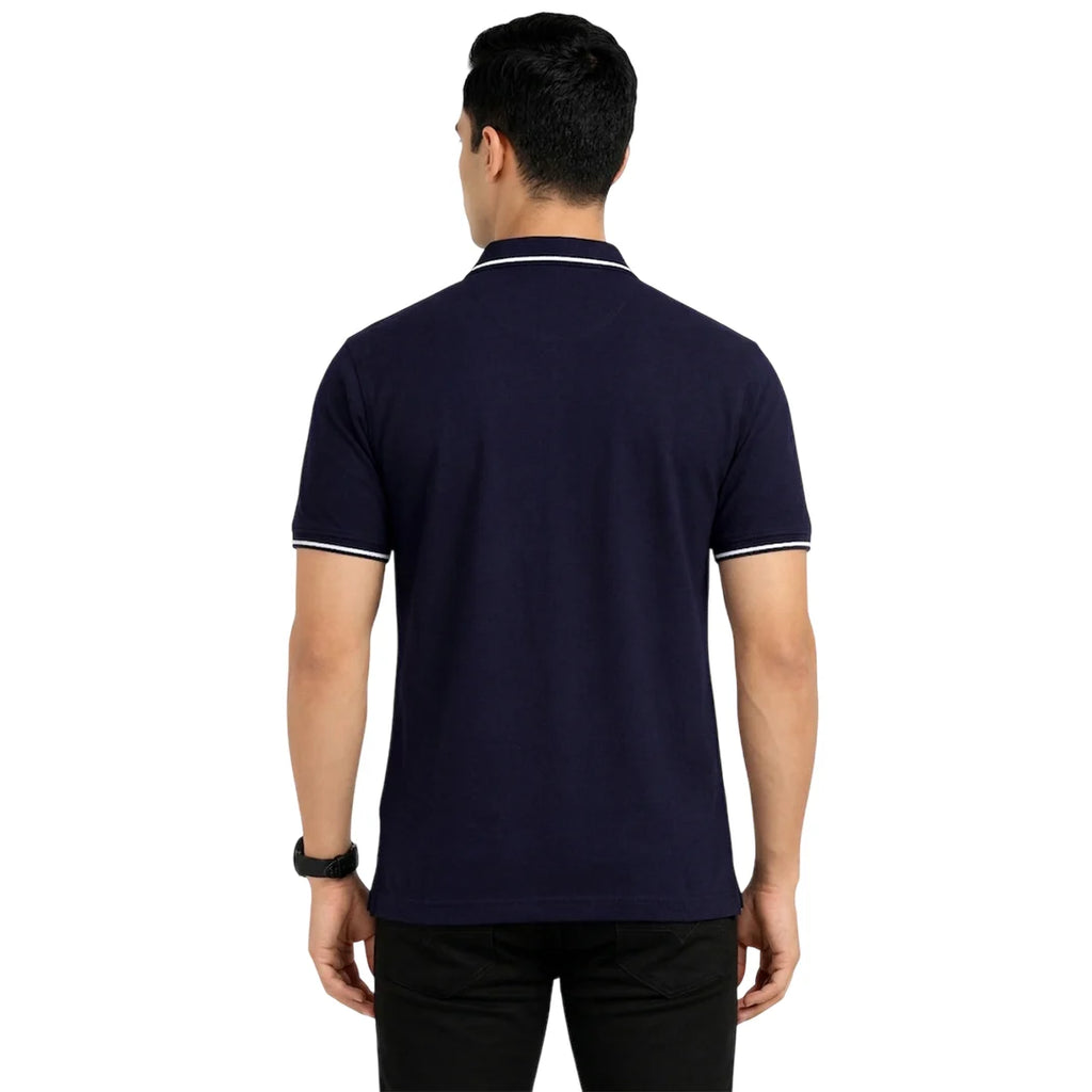 Men’s Premium Polo T-Shirt with Contrast Tipping | 270 GSM | Regular Fit Cotton Pique | Smart Casual & Office Wear