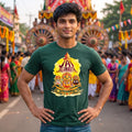 Men's Pure Cotton Jai Jagannath Holy Trinity Graphic Printed T-Shirt