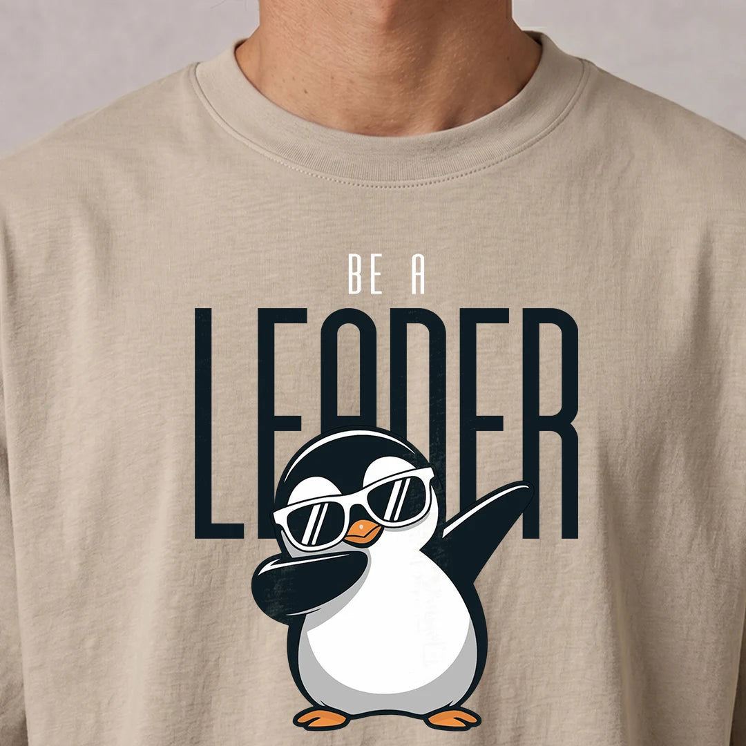Excello Premium Oversized Graphic T-Shirt | 240 GSM Pure Cotton | Be A Leader