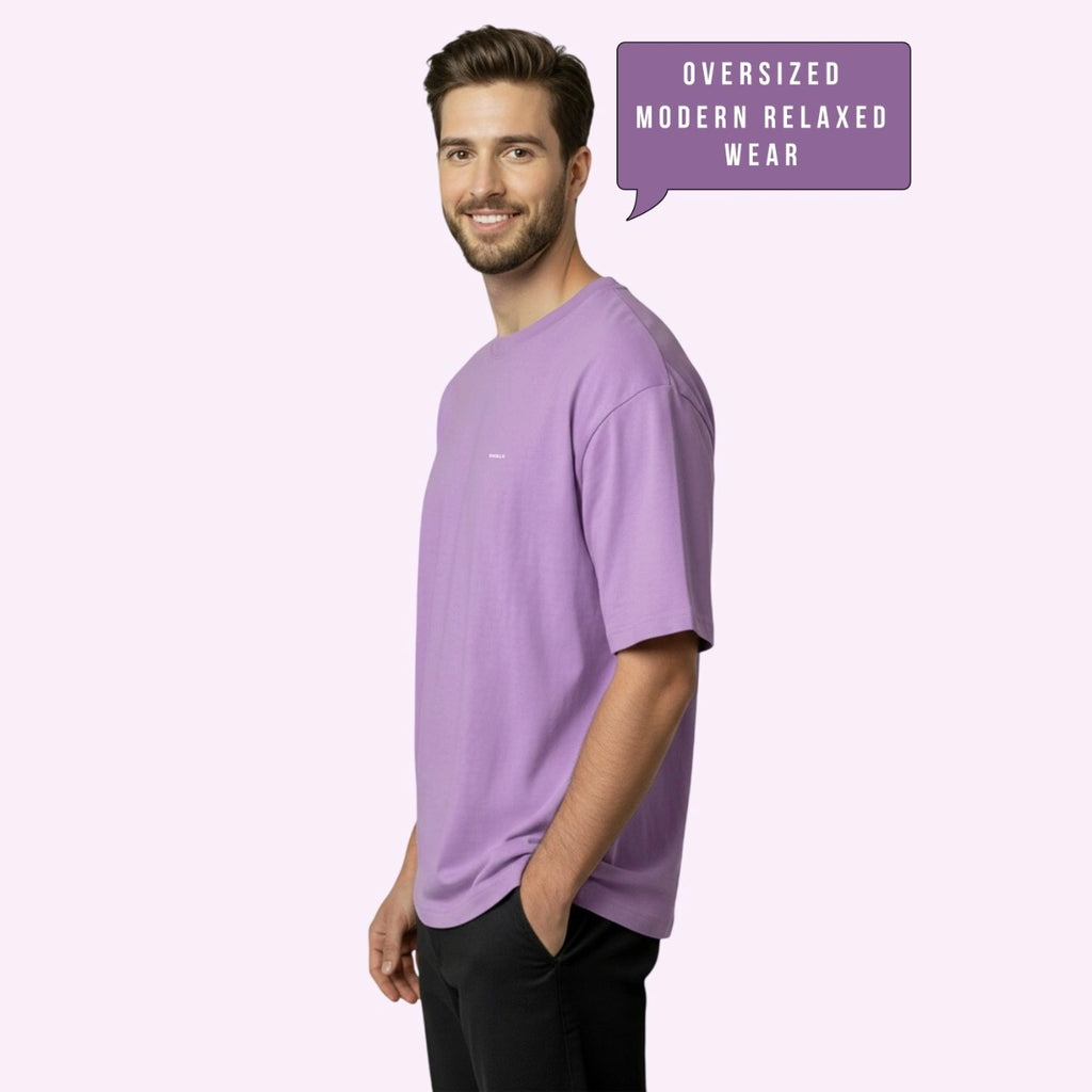 Premium 100% Organic Cotton Men's Oversized T-Shirt – Heavyweight 240 GSM Bio-Washed Relaxed Fit Tee