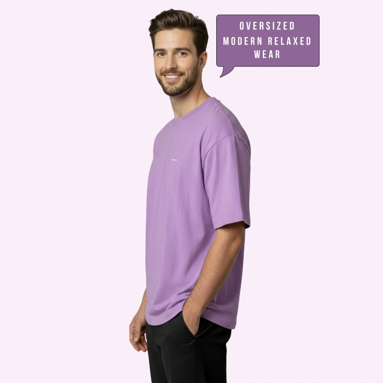 Premium 100% Organic Cotton Men's Oversized T-Shirt – Heavyweight 240 GSM Bio-Washed Relaxed Fit Tee