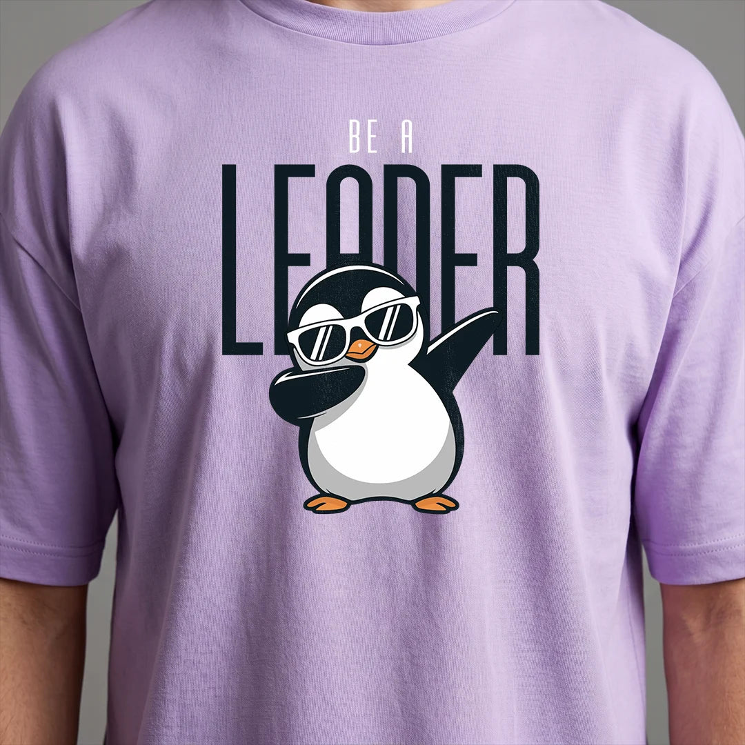 Excello Premium Oversized Graphic T-Shirt | 240 GSM Pure Cotton | Be A Leader