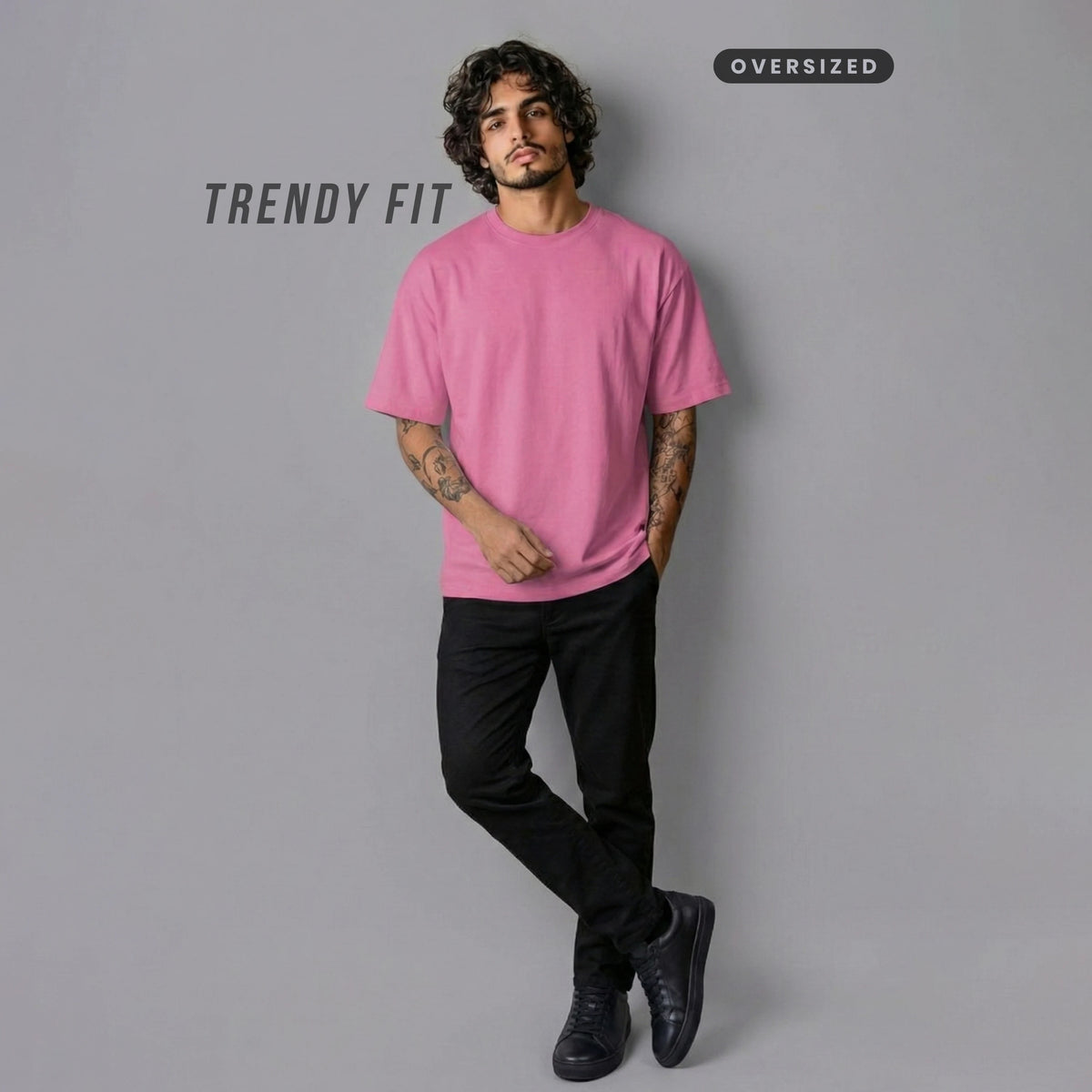 Premium Oversized Heavyweight T-Shirt - 240 GSM 100% Organic Cotton Bio-Washed Streetwear Tee