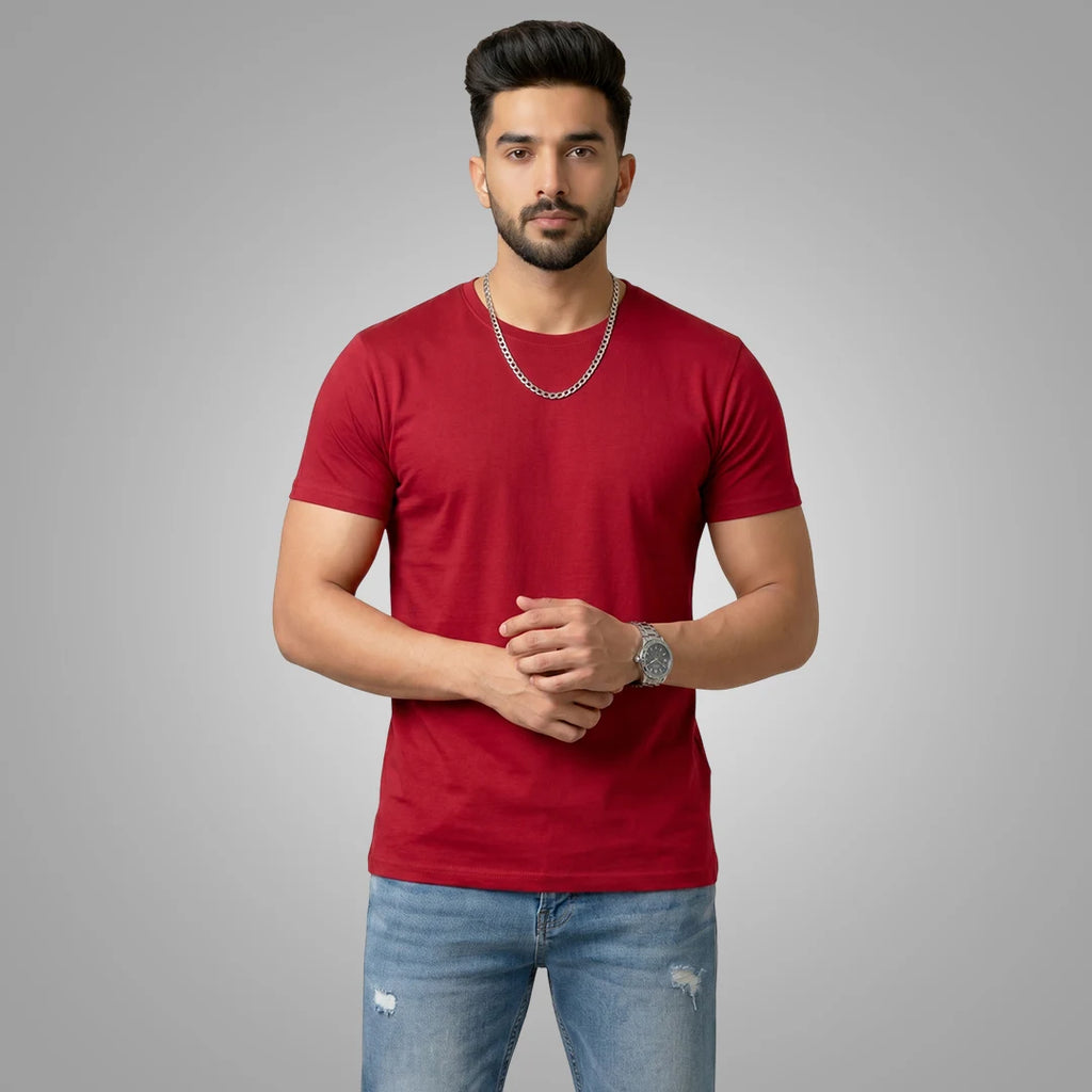 Premium Men’s Eco-Blend T-Shirt | Classic Regular Fit & Sustainable 180 GSM Fabric
