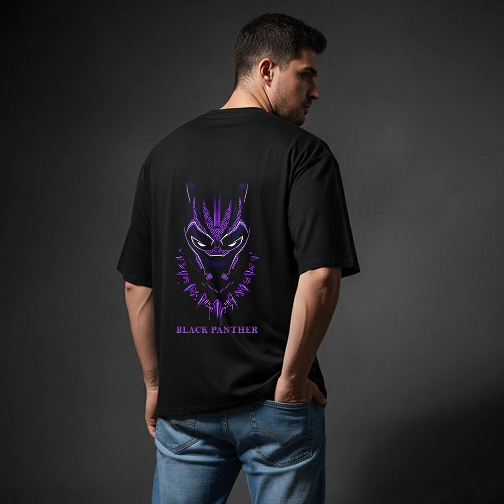 Marvel Studios x Black Panther Oversized 240 GSM Pure Cotton T-Shirt