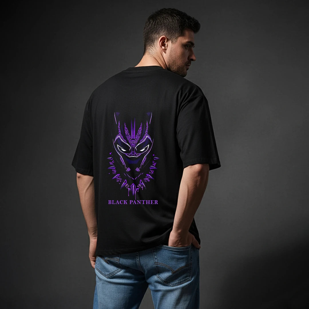 Marvel Studios x Black Panther Oversized 240 GSM Pure Cotton T-Shirt