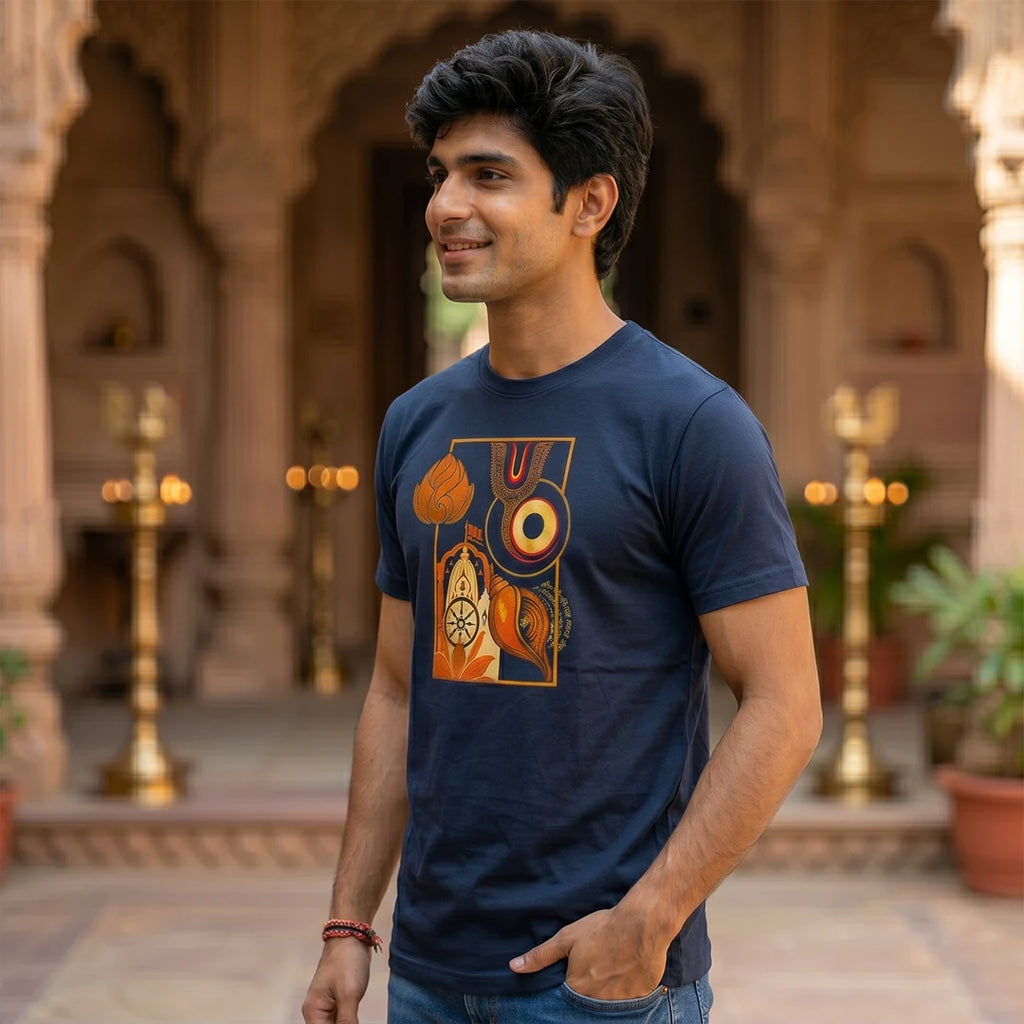 Lord Jagannath Rath Yatra Special T-Shirt | 180 GSM Pure Premium Cotton Regular Fit Print Tee