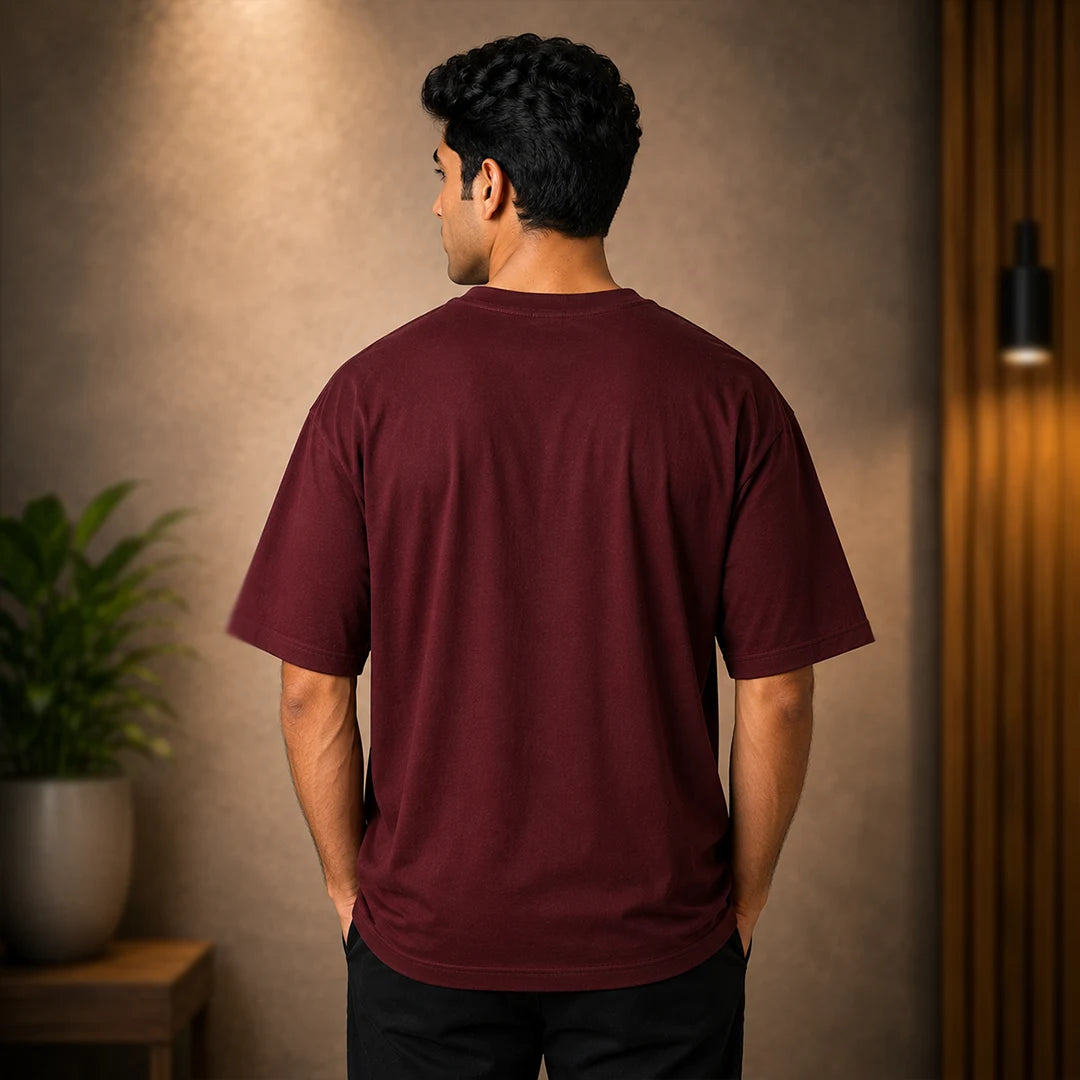 Men's Divine Ardhanareshvara Oversized Graphic T-Shirt - 240 GSM Pure Cotton, Bio-Washed