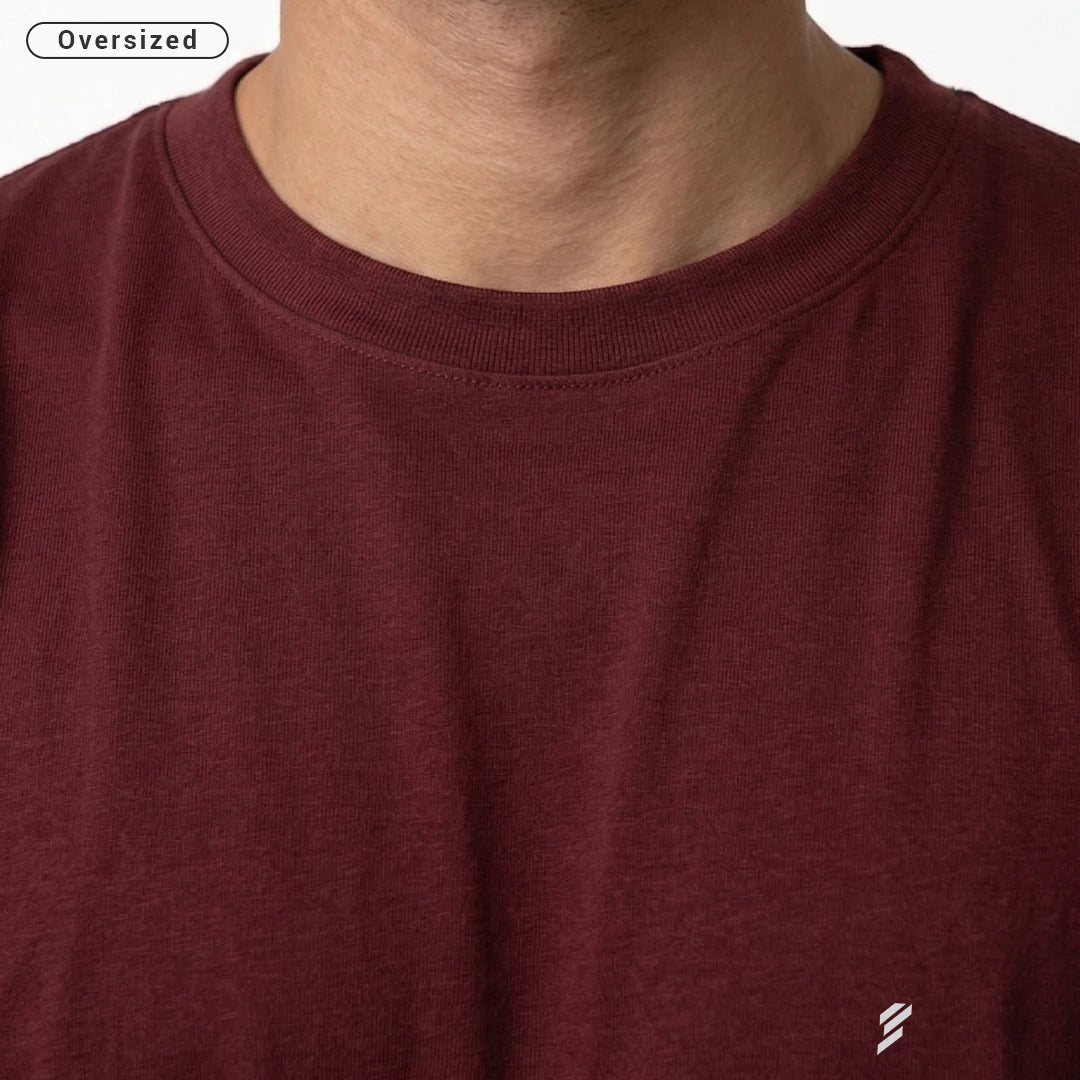 Premium 240 GSM Heavyweight Oversized T-Shirt – 100% Pure Cotton Minimalist Chest Logo Tee