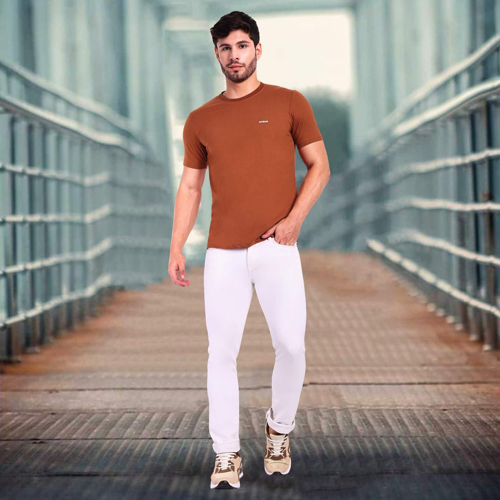 Men's 100% Pure Cotton T-Shirt – Regular Fit | Soft, Breathable & Stylish